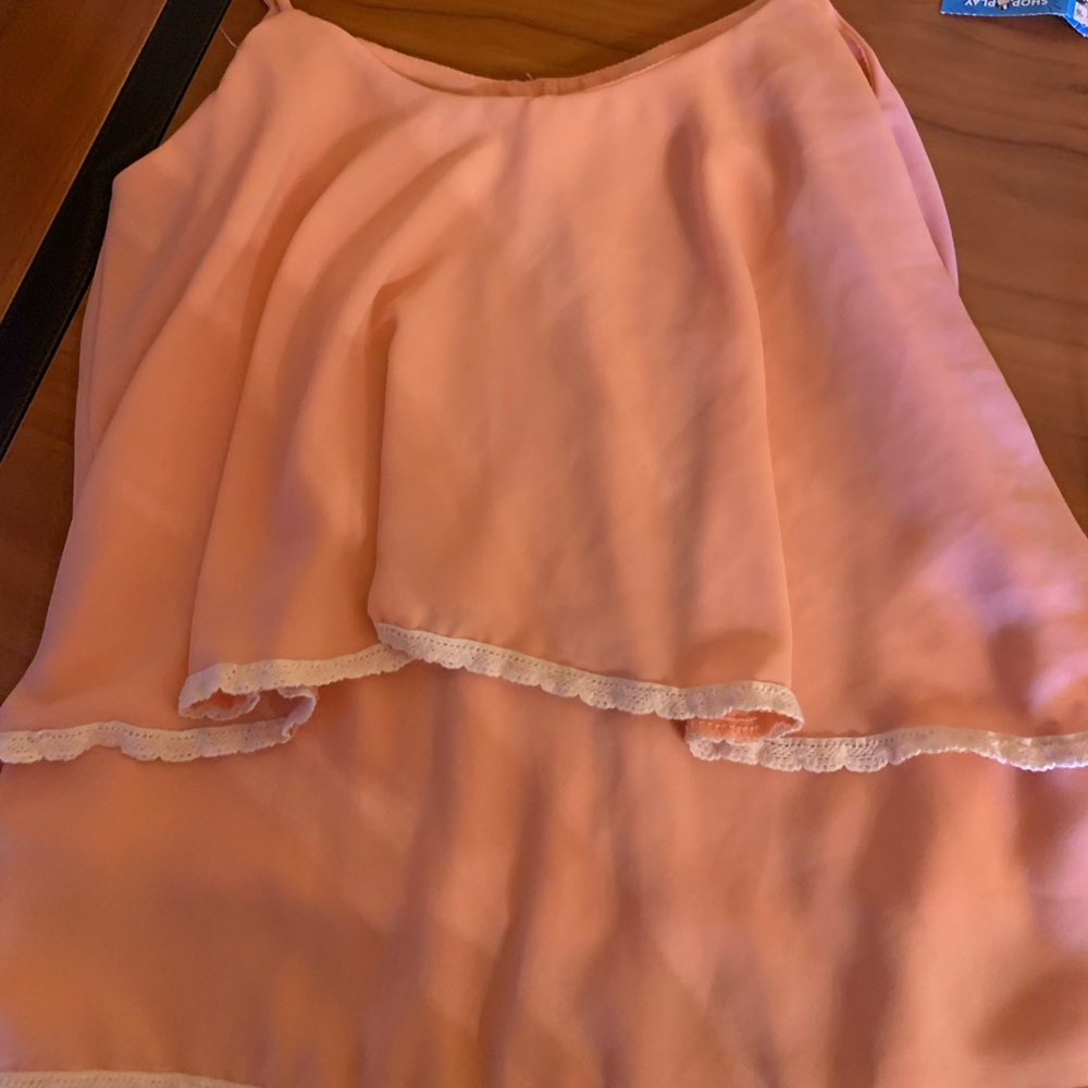 Chiffon tank top salmon color great condition